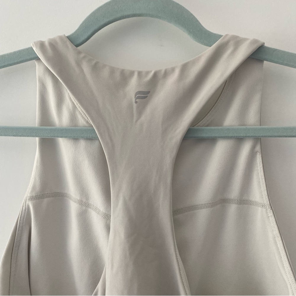 Fabletics White Workout Racerback Top - Picture 3 of 3